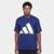 Camiseta Adidas Big Logo Masculina - Azul+Branco