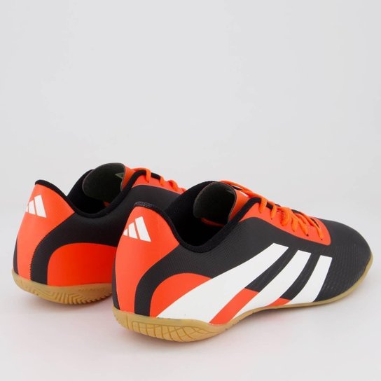 Chuteira Adidas Predator Essentials 24.5 IN Futsal Preta e Vermelha