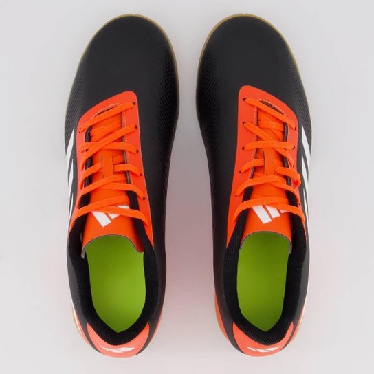 Chuteira Adidas Predator Essentials 24.5 IN Futsal Preta e Vermelha