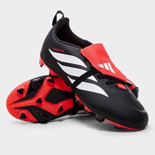 Chuteira Campo Infantil Adidas Predator Club Língua Dobrável
