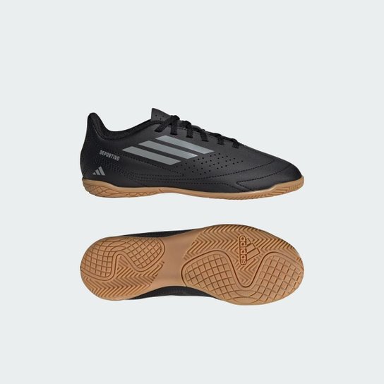 Chuteira Futsal Adidas Deportivo III 30 Infantil - Preto e Prata
