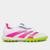 Chuteira Society Adidas Predator League Língua Dobrável Unissex - Branco+Rosa
